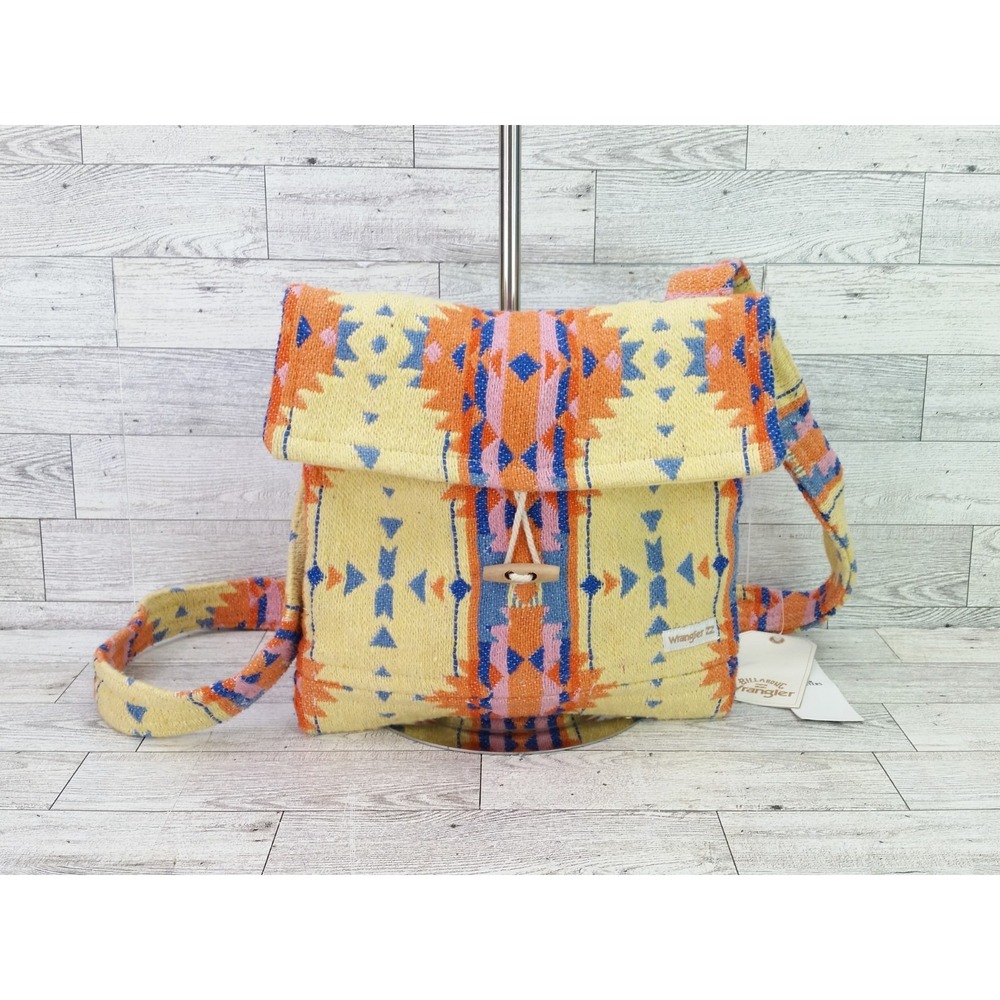 NWT Billabong X Wrangler All‎ Together Crossbody  Bag Yellow Purse Western Aztec